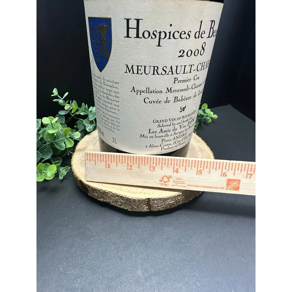 Hospices de Beaune 2008 Meursault-Charmes Empty 3L Jeroboam Burgundy Wine Bottle